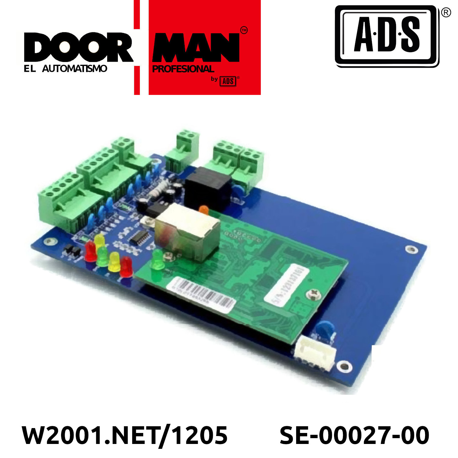 W2001.NET/1205 SE-00027-00 CONTROL DE ACCESO 2 LEC 20K USUA 1PTA MOD.1205 MARCA DOORMAN BY ADS